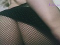 Carlycurvy’s ass in a black short skirt and tight fishnets 