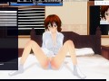 3D HENTAI redhead little stepsister masturbates in the bedroom