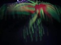 Fucking around with paint and black lights. 