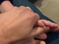 Massaging and tickling tiny size 6 teen feet