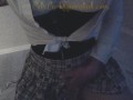 Naughty schoolgirl upskirt pissing