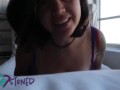 PURPLE LINGERIE BEAUTIFUL AGONY UPCLOSE CUM