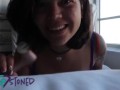 PURPLE LINGERIE BEAUTIFUL AGONY UPCLOSE CUM