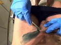 the waxing goes too far, it also offers the client an erection that ends with a mega cumshot