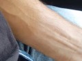 SUPERHORNY: Jacking off while driving unzip jeans