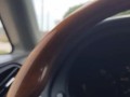 SUPERHORNY: Jacking off while driving unzip jeans