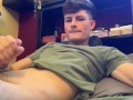 Hot Teen guy caught jerking off in bed 