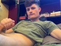 Hot Teen guy caught jerking off in bed 