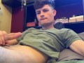 Hot Teen guy caught jerking off in bed 