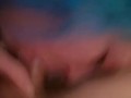 Blue haired slut takes face fuck hard deep throat