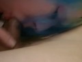 Blue haired slut takes face fuck hard deep throat