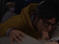 Valerie from Resident Evil Resistance Blowjob with Facial Cumshot