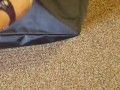 Horny pissing around an office