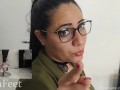 Hot secretary bribery her boss to get a raise FOOT JOI (POV) Goddess Kiffa 
