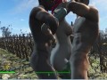 Two guys fuck a pregnant girl in a corn field | fallout 4 sex mod