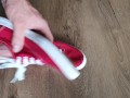 Cum on her red Keds