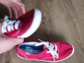 Cum on her red Keds