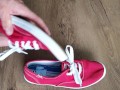 Cum on her red Keds
