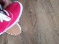 Cum on her red Keds