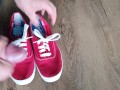 Cum on her red Keds