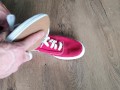 Cum on her red Keds