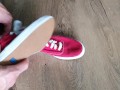 Cum on her red Keds