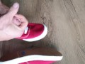 Cum on her red Keds