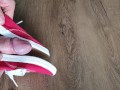 Cum on her red Keds