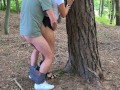 Sex with a beautiful girl in the woods