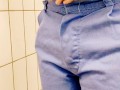 BBW popping button of way too tight pants (short vid)