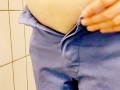 BBW popping button of way too tight pants (short vid)