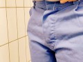 BBW popping button of way too tight pants (short vid)