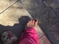 @tici_feet IG tici feet tici_feet walking, black toenails