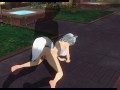 3D HENTAI fucked neko girl in the garden