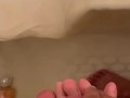 Spreading my toes In the shower