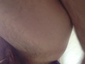 Cumshot with dick still limp, after hard anal dildo play (double anal, DAP)