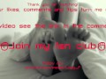Footjob close up POV, rubbing and jerk off his dick with long toes and made him cum on feet