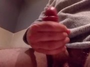 Cum stopper, solo, wanking, masturbation, cum, dick, cock