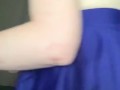 Teenage cheerleader doggy style dildo play 