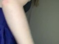Teenage cheerleader doggy style dildo play 