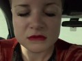 Dominatrix girlfriend wants a quickie in the car. POV, Role-Play, Exhibitionist, Car Sex