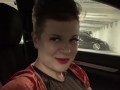 Dominatrix girlfriend wants a quickie in the car. POV, Role-Play, Exhibitionist, Car Sex