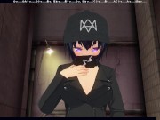 3D HENTAI Watch Dogs: Legion girl masturbating outdoors