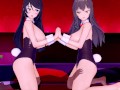 Bunny Girl Senpai Mai Sakurajima and Futaba Rio (3D HENTAI)