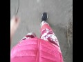 Wetting gym pants outdoor desperation