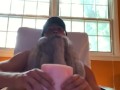 Old man Merlin discovers that fucking a fleshlight fake pussy is awesome and cums in it while moans