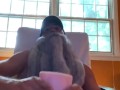 Old man Merlin discovers that fucking a fleshlight fake pussy is awesome and cums in it while moans