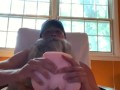 Old man Merlin discovers that fucking a fleshlight fake pussy is awesome and cums in it while moans