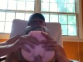 Old man Merlin discovers that fucking a fleshlight fake pussy is awesome and cums in it while moans
