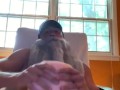 Old man Merlin discovers that fucking a fleshlight fake pussy is awesome and cums in it while moans
